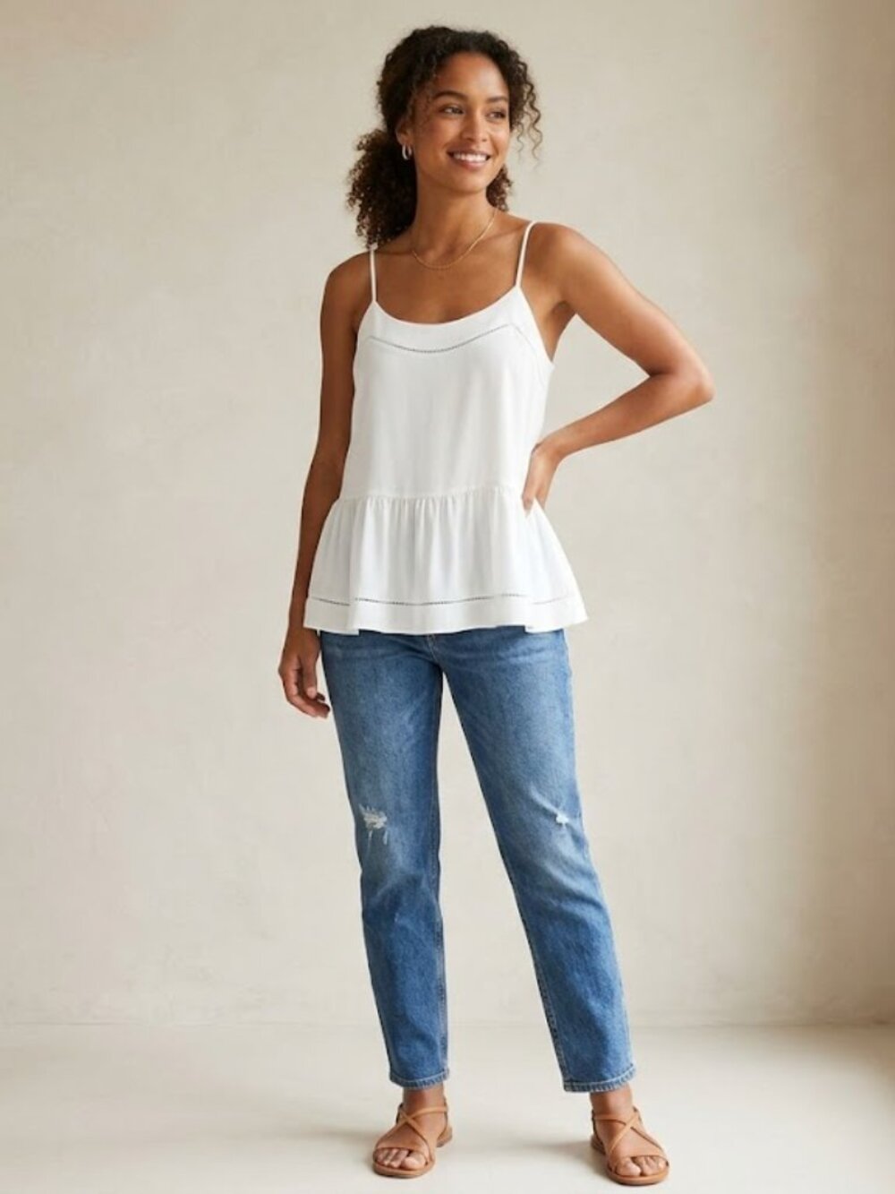Calvin Klein White‎ Camisole Top Small